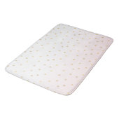 金ゴールドハート赤面ピンクグラデーション バスマット (アングル)