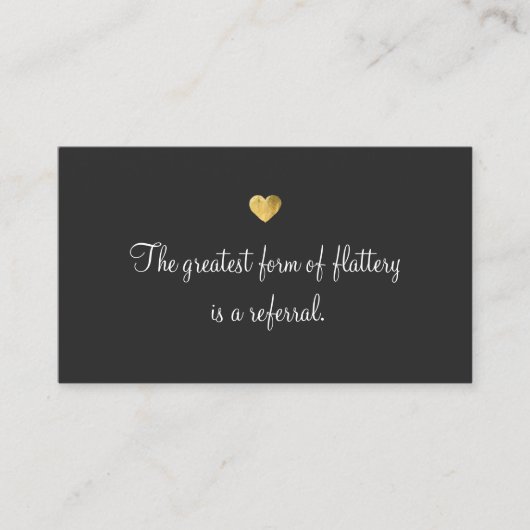 金ゴールドハート顧客ロイヤリティ紹介カード 紹介カード (正面)