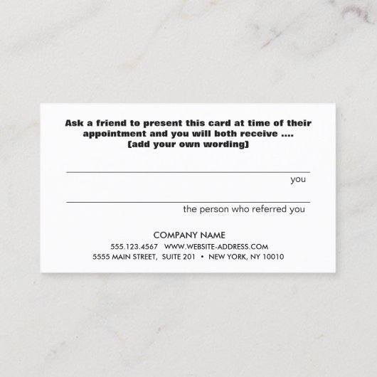 金ゴールドハート顧客紹介カード 紹介カード (裏面)