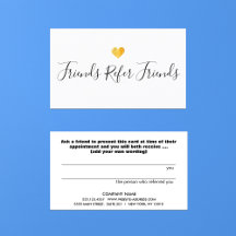 金ゴールドハート顧客紹介カード