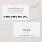 金ゴールドハート10アポイントメント パーソナライズされた ロイヤリティカード (正面/裏面)