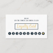 金ゴールドハート10アポイントメント パーソナライズされた ロイヤリティカード (正面)