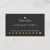 金ゴールドハート10パンチサロンお客様ロイヤリティカード2 ロイヤリティカード (正面)