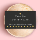 金ゴールドハート10パンチサロンお客様ロイヤリティカード2 ロイヤリティカード