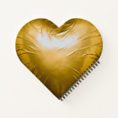 金ゴールドハート3Dバエレガントンタモダンン ノートブック (裏面)