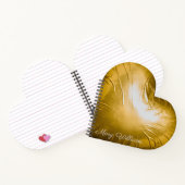 金ゴールドハート3Dバエレガントンタモダンン ノートブック (内部)