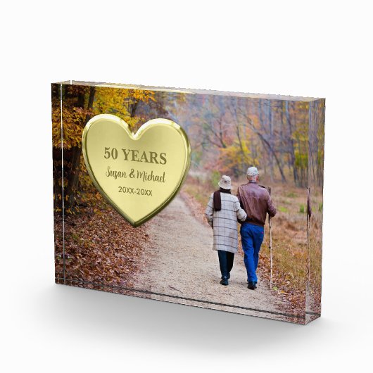金ゴールドハート50周年記念写真 フォトブロック (右)