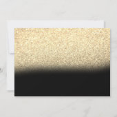 金ゴールドハート，ひまわり，グリッター結婚式招待状 招待状 (裏面)