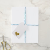 金ゴールドハート ギフトタグ (より糸付き)