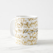 金ゴールドハート コーヒーマグカップ (正面左)