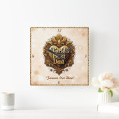 「金ゴールドハート」 スクエア壁時計 (ホーム)