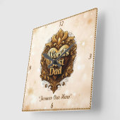 「金ゴールドハート」 スクエア壁時計 (傾斜)