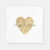 金ゴールドハート スタンダードカクテルナプキン (正面)