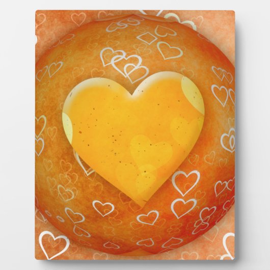 金ゴールドハート フォトプラーク (正面)