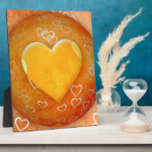 金ゴールドハート フォトプラーク (側面)