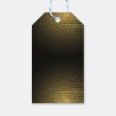 金ゴールドハーフトーンディスコボールレッズダンス誕生日 ギフトタグ (裏面)