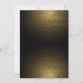 金ゴールドハーフトーンディスコボールレッズダンス誕生日 招待状 (裏面)