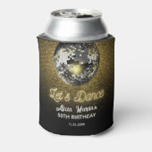 金ゴールドハーフトーンディスコボールレッズダンス誕生日 缶クーラー (缶裏面)