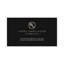 金ゴールドバグアイコンホーム駆除ビジネスカード