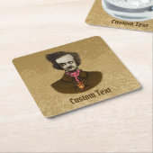 金ゴールドバグ付きエドガー スクエアペーパーコースター (アングル)