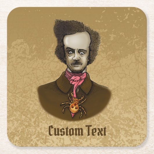 金ゴールドバグ付きエドガー スクエアペーパーコースター (正面)