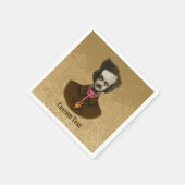 金ゴールドバグ付きエドガー スタンダードカクテルナプキン (角)