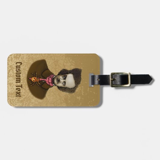 金ゴールドバグ付きエドガー ラゲッジタグ (正面横)