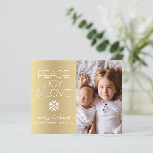 金ゴールドバジェットクリスマスフォトピースジョーラブカード (スタンド正面)