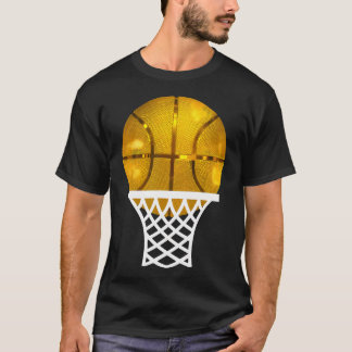 金ゴールドバスケットボールトロフィーMvp賞バスケックールトボールP Tシャツ