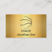金ゴールドバスケッフェイクトボールのコーチの名刺 名刺 (正面)