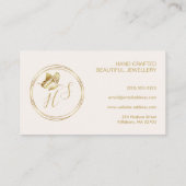 金ゴールドバタフフェミニンライロゴ 名刺 (裏面)