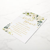 金ゴールドバタフライシャンパンフローラブライダルシャワー 箔招待状 (回転した状態)