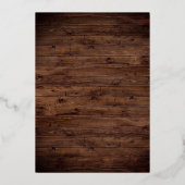 金ゴールドバタフライドレス素朴ブライダルシャワー 箔招待状 (裏面)