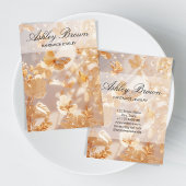 金ゴールドバタフライハンドメイドジュエリーイヤリングディスプレイ 名刺