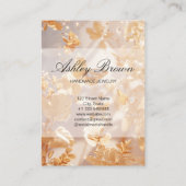 金ゴールドバタフライハンドメイドジュエリーイヤリングディスプレイ 名刺 (裏面)