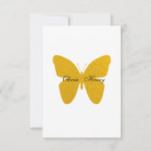金ゴールドバタフライフェイク – フォイル結婚式招待状 招待状 (裏面)