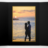 金ゴールドバタフライブラック&金ゴールド結婚ズスイート 三つ折り招待状 (内部中)