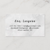 金ゴールドバタフライホワイトマーブル 名刺 (裏面)