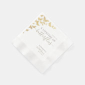 金ゴールドバタフライボーホシックブライダルシャワーカスタム 縁ありカクテルナプキン (角)