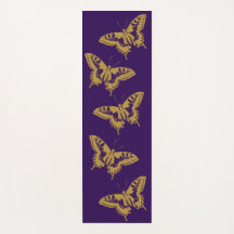 金ゴールドバタフライヨガポーズピラティスエクササイズパープル