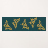 金ゴールドバタフライヨガポーズピラティスエクササイズ ヨガマット (正面(横))