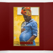 金ゴールドバタフライレッド&金ゴールドベビーシャワースイート 三つ折り招待状 (内部中)