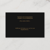 金ゴールドバタフライ体シルエット 名刺 (裏面)