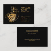 金ゴールドバタフライ体シルエット 名刺 (正面/裏面)