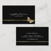 金ゴールドバタフライ名刺 名刺 (正面/裏面)