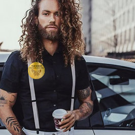 金ゴールドバタフライ多発性硬化症ボタン 缶バッジ