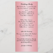 金ゴールドバタフライ結婚式 プログラムラックカード プログラム (裏面)