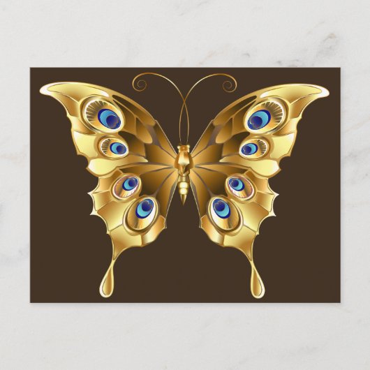金ゴールドバタフライ ポストカード (正面)