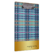 金ゴールドバッジデニムチェックブルー クリップボード (右)