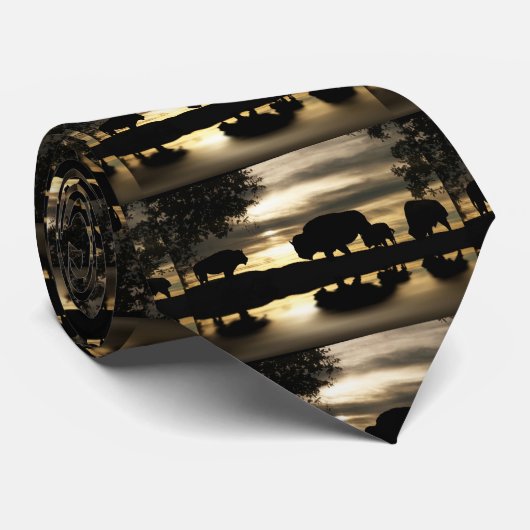 金ゴールドバッファロータイ ネクタイ (ロール)